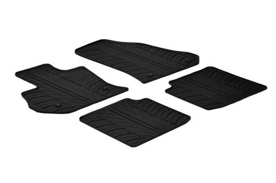 Design Gummi Fußmatten passend für Fiat 500L 10.2012-07.2017 Passform Gummimatten