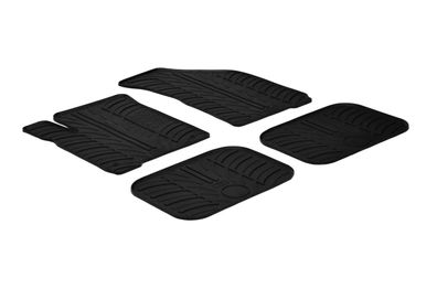 Design Gummi Fußmatten passend für Fiat Freemont 09.2011-07.2016 Passform Gummimatten