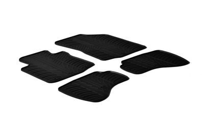 Design Gummi Fußmatten passend für Citroen C1 12.2008-06.2014 Passform Gummimatten