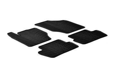 Design Gummi Fußmatten passend für Citroen C4 11.2010-05.2018 Passform Gummimatten