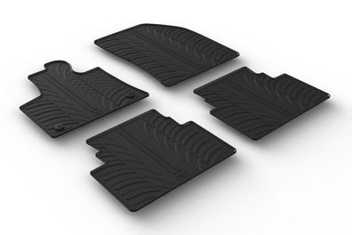 Design Gummi Fußmatten passend für Citroen C5 Aircross 02.2019> Passform Gummimatten