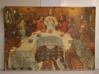 Bibelgeschichte HV65 Abendmal nehmet und esset 1960 Schulwandbild Wandbild 98x68cm