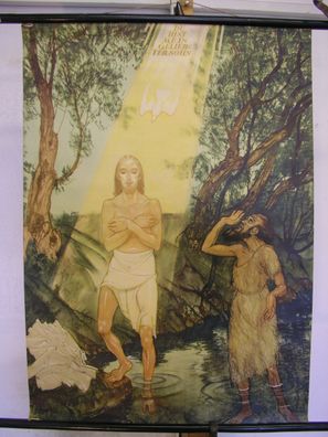 Bibelgeschichte HV34 Du bist mein geliebter Sohn 1960 Schulwandbild Wandbild 67x93cm