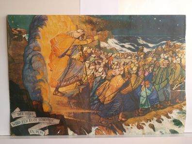 Bibelgeschichte HV14 Durchzug durch das Rote Meer 1960 Schulwandbild Wandbild 98x68cm