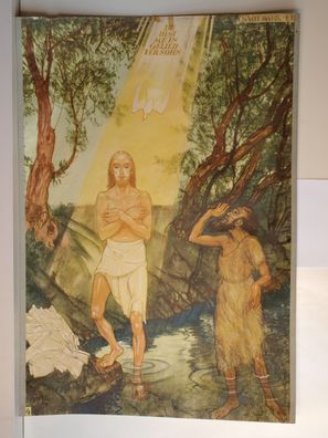 Bibelgeschichte HV34 Du bist mein geliebter Sohn 1960 Schulwandbild Wandbild 68x98cm