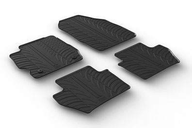 Design Gummi Fußmatten passend für Ford KA+ 10.2016> Passform Gummimatten