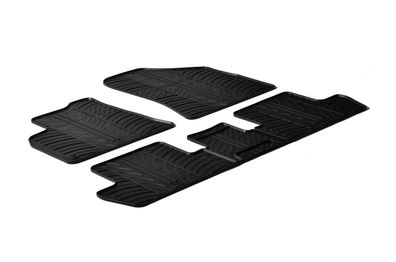 Design Gummi Fußmatten passend für Peugeot 5008 10.2009-12.2016 Passform Gummimatten