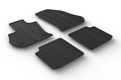 Design Gummi Fußmatten passend für Fiat 500L 07.2017> Passform Gummimatten