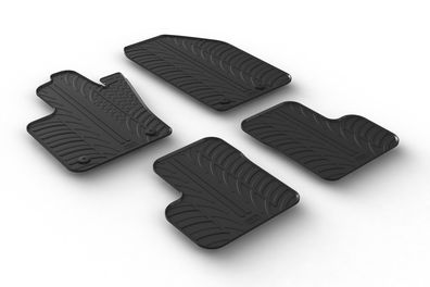 Design Gummi Fußmatten passend für Fiat 500X 01.2015> Passform Gummimatten