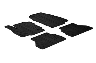 Design Gummi Fußmatten passend für Ford B-Max 10.2012-05.2015 Passform Gummimatten