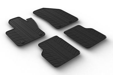 Design Gummi Fußmatten passend für Jeep Compass 09.2017> Passform Gummimatten