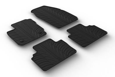 Design Gummi Fußmatten passend für Ford Tourneo Courier 06.2014> Passform Gummimatten