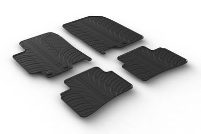 Design Gummi Fußmatten passend für Kia Rio 01.2017> Passform Gummimatten