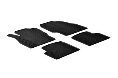 Design Gummi Fußmatten passend für Opel Corsa D 06.2006-11.2014 Passform Gummimatten