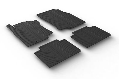 Design Gummi Fußmatten passend für Nissan X-Trail 07.2014> Passform Gummimatten