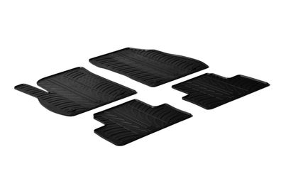 Design Gummi Fußmatten passend für Opel Zafira C 01.2012-06.2019 Passform Gummimatten