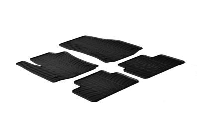Design Gummi Fußmatten passend für Opel Meriva B 06.2010-07.2017 Passform Gummimatten