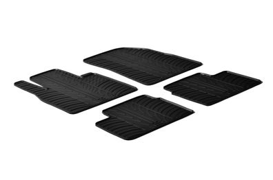 Design Gummi Fußmatten passend für Nissan Micra 03.2011-02.2017 Passform Gummimatten