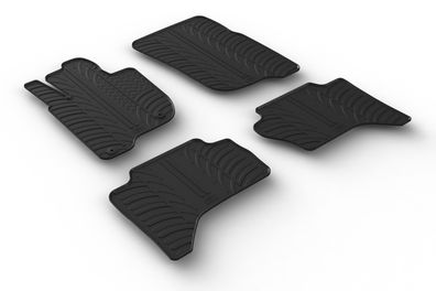 Design Gummi Fußmatten passend für Mitsubishi L200 Pick up 2015> Passform Gummimatten