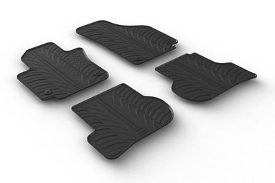 Design Gummi Fußmatten passend für Seat Altea 04.2009-09.2015 Passform Gummimatten