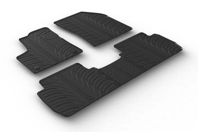 Design Gummi Fußmatten passend für Peugeot 5008 03.2017> Passform Gummimatten