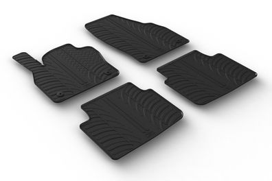 Design Gummi Fußmatten passend für Skoda Kamiq 09.2019> Passform Gummimatten