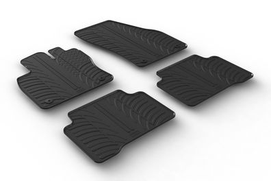 Design Gummi Fußmatten passend für VW Touran 09.2015> Passform Gummimatten