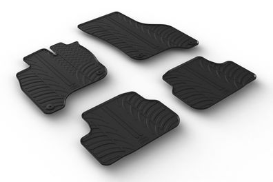 Design Gummi Fußmatten passend für VW e-Golf VII 03.2014-05.2020 Passform Gummimatten