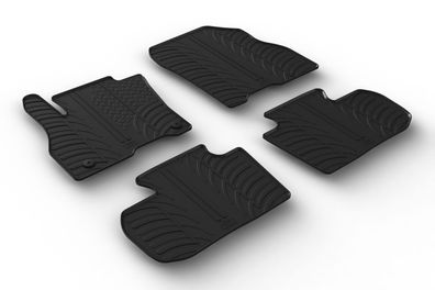 Design Gummi Fußmatten passend für Nissan Leaf 01.2018> Passform Gummimatten