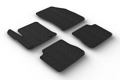 Design Gummi Fußmatten passend für Peugeot e-2008 02.2020> Passform Gummimatten