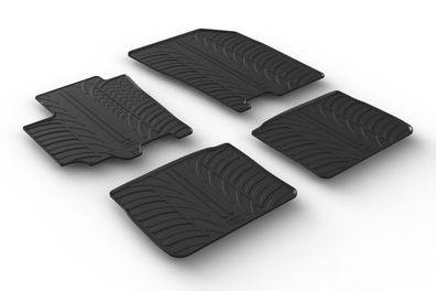 Design Gummi Fußmatten passend für Suzuki SX4 S-Cross 10.2013> Passform Gummimatten