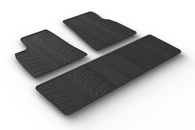 Design Gummi Fußmatten passend für Tesla Model S 08.2013-04.2016 Passform Gummimatten
