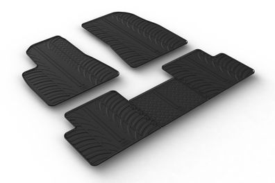 Design Gummi Fußmatten passend für Tesla Model 3 07.2017-11.2020 Passform Gummimatten