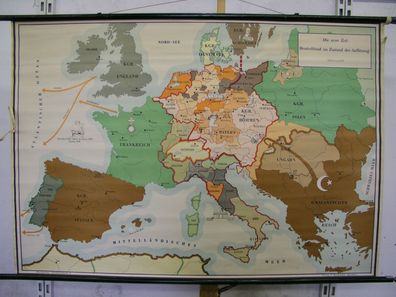 Schulwandkarte Wandkarte Europa Deutschland im Zustand der Auflösung 139x95cm