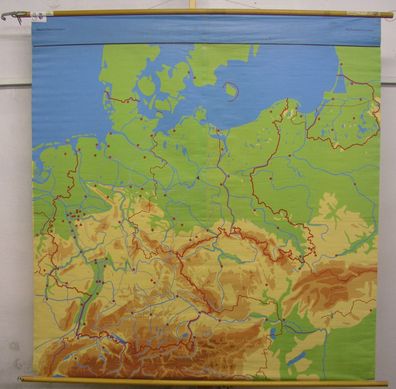 Schulwandkarte Wandkarte Deutschland Germany beschreibbar beklebbar 154x161 map