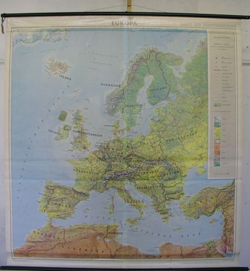Schulwandkarte Wandkarte Rollkarte Karte map Europa Europe Orbit 171x182 1969