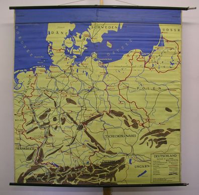 Schulwandkarte Wandkarte wasserfest Karte Europe Europa Tischdecke 155x161 1960