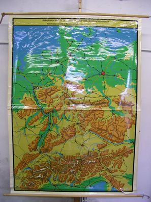 Schulwandkarte Wir verreisen Transport 140x193cm 1965 vintage gemany wall map