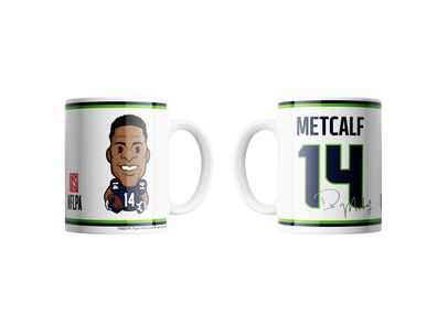 NFL Seattle Seahawks DK Metcalf #14 Kaffeetasse Tasse Mug 15oz 450ml Player Emoji