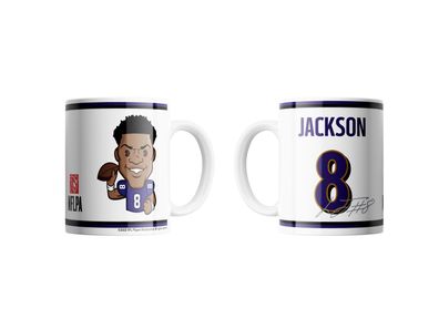 NFL Baltimore Ravens Lamar Jackson #8 Kaffeetasse Tasse Mug 15oz 450ml Player Emoji