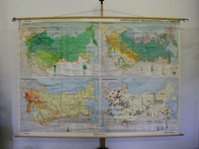 Schulwandkarte Karte Wandkarte map Weltmacht Russland Europa Asien 243x173 1963