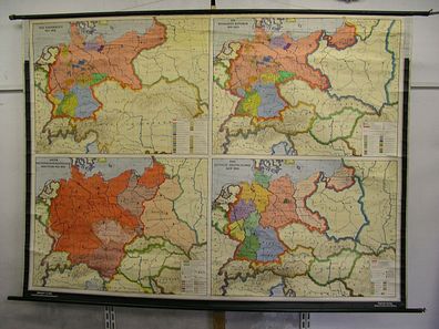 Schulwandkarte Deutschland im 20. Jahrhundert 236x173cm vintage history wall map