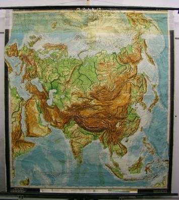 Schulwandkarte map Asien Asia China Indien Thailand Wandkarte 196x213cm Nordpol