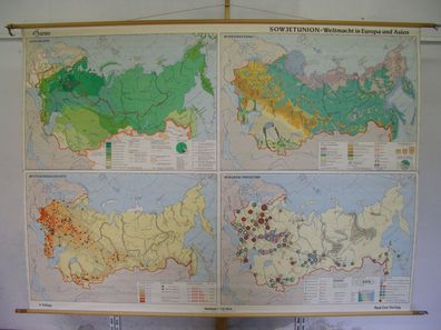 Schulwandkarte Karte Wandkarte map Weltmacht Russland Europa Asien 241x174 Macht