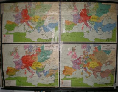 Schulwandkarte map Bildung Verfall des Reiches 4,5Mio 204x153c Wandkarte Karte