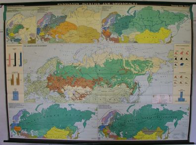 Schulwandkarte map Geschichte Russlands Aufstieg zur Grossmacht ca62 255x188cm