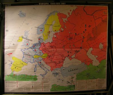 Schulwandkarte Wandkarte Europa nach 2. WK Karte Europe after WW2 211x178 83 map