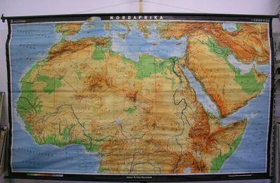 Schulwandkarte Wandkarte Rollkarte Karte Afrika Africa Nordafrika 279x169c 1970