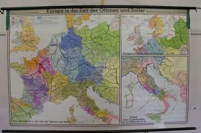 Schulwandkarte Wandkarte Rollkarte Karte map Europa Europe 919-1125 203x133 1969