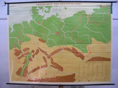 Schulwandkarte Wandkarte Germany Deutschland mit Grenzen 1937 Leinwand 207x161cm